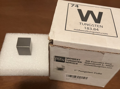 #ad Tungsten Cube 1quot; Midwest Tungsten Service W Box $75.00