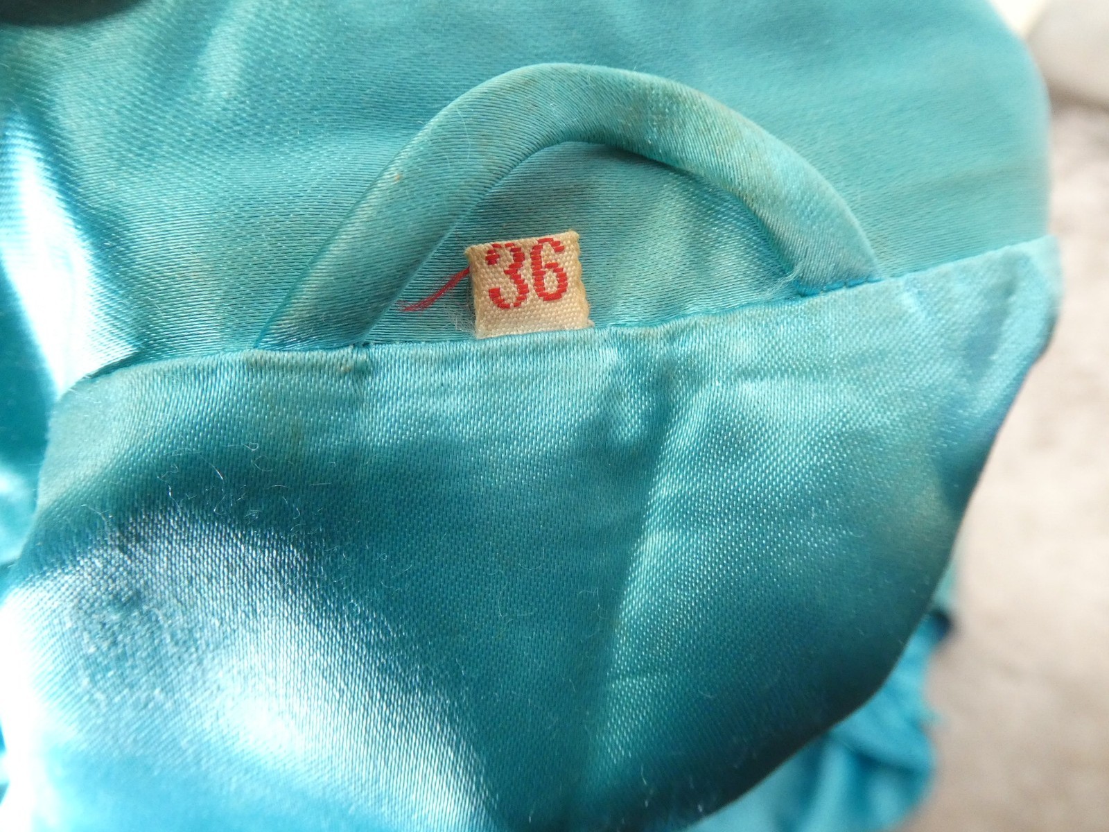 Vintage Mens Blue Satin Asian Kimono Dressing Gow… - image 7