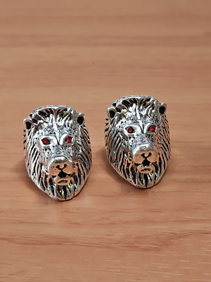 Swt Of 2 Size 11 Lion Biker Rings