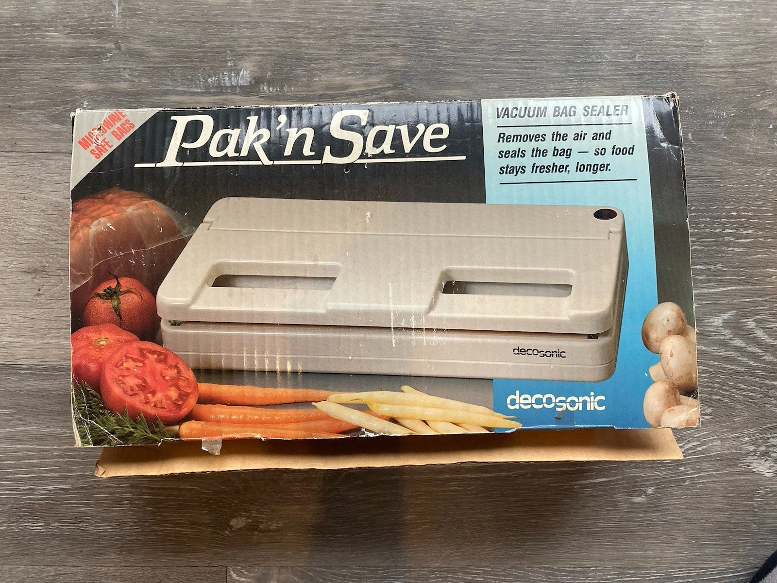 DecoSonic Pak n Save Vacuum Bag Sealer NEW IN BOX Microwave Safe Bags NIP NIB