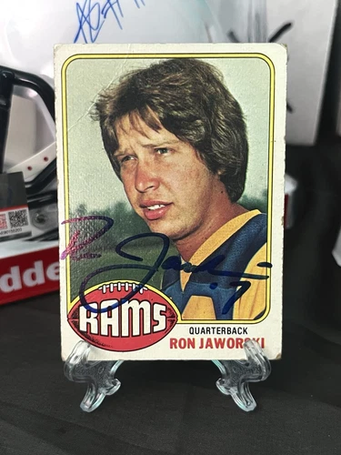 1976 Topps Ron Jaworski AUTO #426 Los Angeles Rams