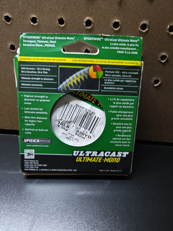 Новая рыболовная леска Spider Wire Ultracast Ultimate Mono 300 ярдов прозрачная 10 фунтов - Изображение 2 из 2