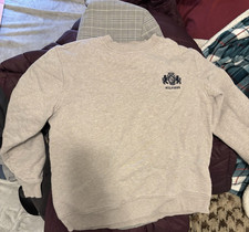 Tommy Hilfiger Gray Fleece Crew Neck Sweatshi...