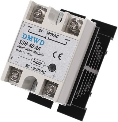 SSR 40AA Solid State Relay AC to AC Input 80 250V AC Output 24 380V AC Heat