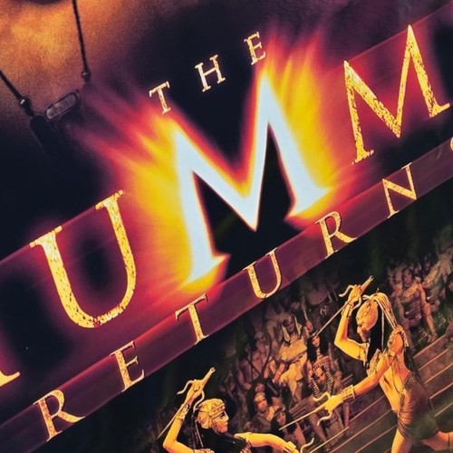 Banner promocional de vinilo de teatro original The Mummy Returns 2001 7,5 pies x 5 pies Brendan - Imagen 2 de 10
