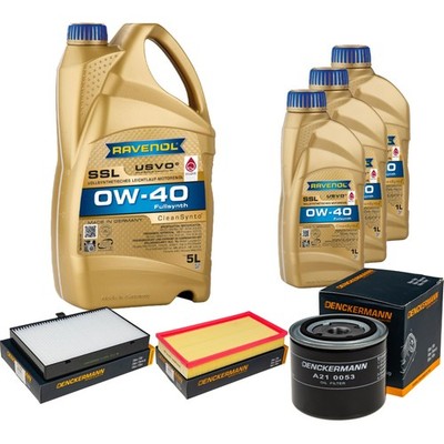 Inspektionspaket 8L RAVENOL SSL 0W-40 für Volvo V70 I 2.4 Turbo 2.5 2.0 C70 S70