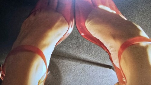 A 3 Art Print Mounted In Black Card Frame Sexy Toes In Red Shoes Feet New Rare - Picture 4 of 7