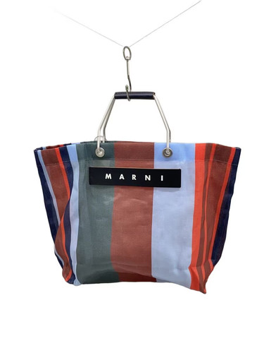 MARNI Tote Bag -- Multicolor Stripe Flower Cafe