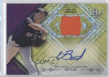 2014 Bowman Platinum Relics Canary Diamond Refractor 4/15 Eddie Butler Auto 0c6