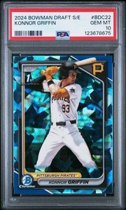 Konnor Griffin 2024 Bowman Chrome Draft Sapphire Edition 1st Prospect PSA 10