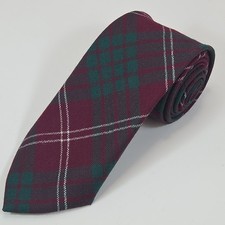 Ingles Buchan Tartan Wool Tie Made in Scotland Red Green Plaid Scottish 58'x3.5"