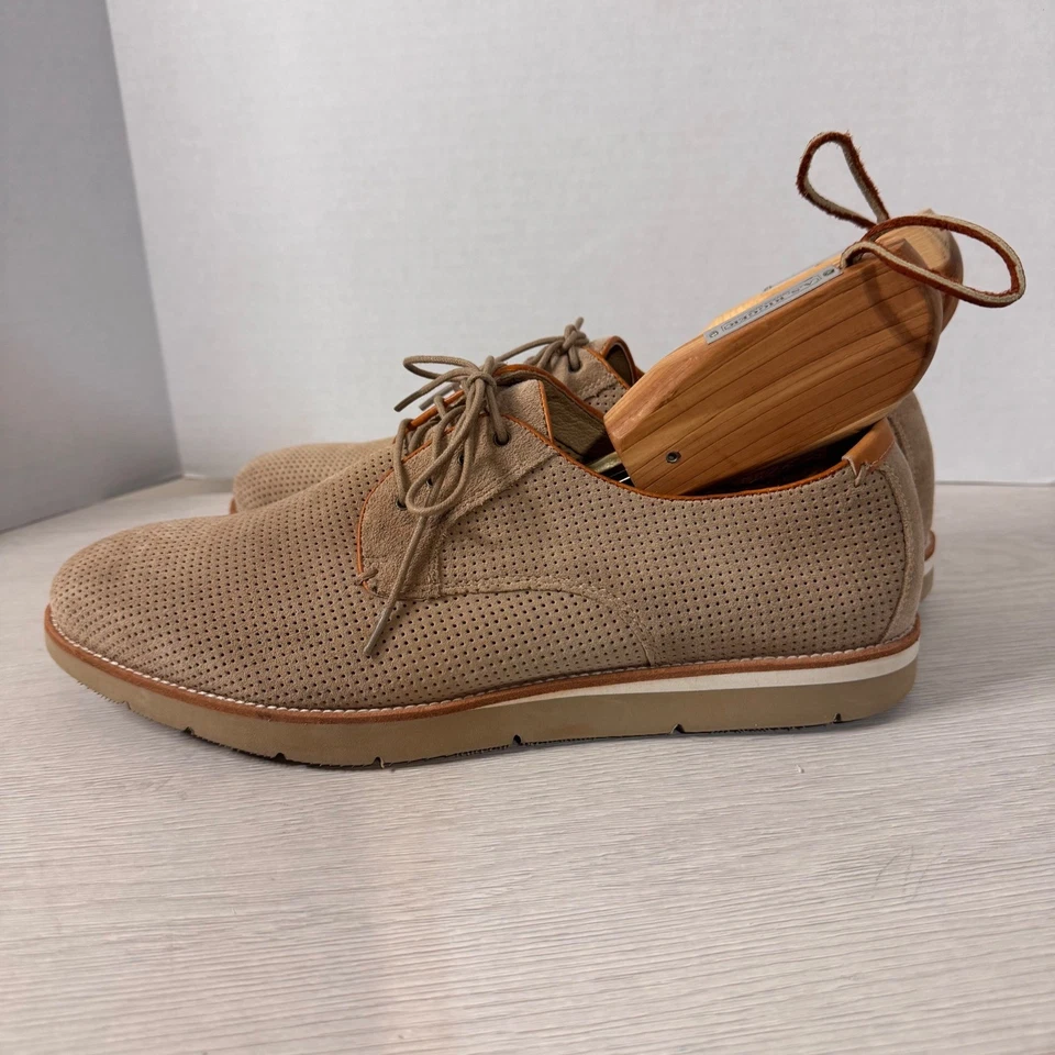 Zapatos de vestir Oxford Johnston & Murphy de cuero gamuza perforada para hombre talla 10,5 M Foto 4 de 4
