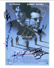 HEAT 8x10 photo cast signed by Al Pacino, Robert Deniro, Val Kilmer, Jon Voight