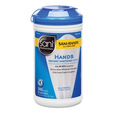 Sani Professional P92084CT Hands Instant Sanitizing Wipes (6/Carton) New