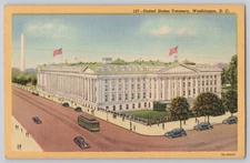 Washington, D.C., United States Treasury Building, Pennsylvania Avenue—Linen
