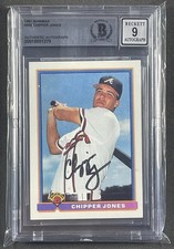 1991 Bowman #569 Chipper Jones Autograph BAS 9