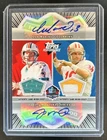 2007 Topps Performance Dan Marino Joe Montana Hall of Fame Auto Patch #/10
