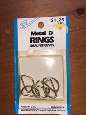 EZ Metal D Rings,6 PCs. Approximately 1  