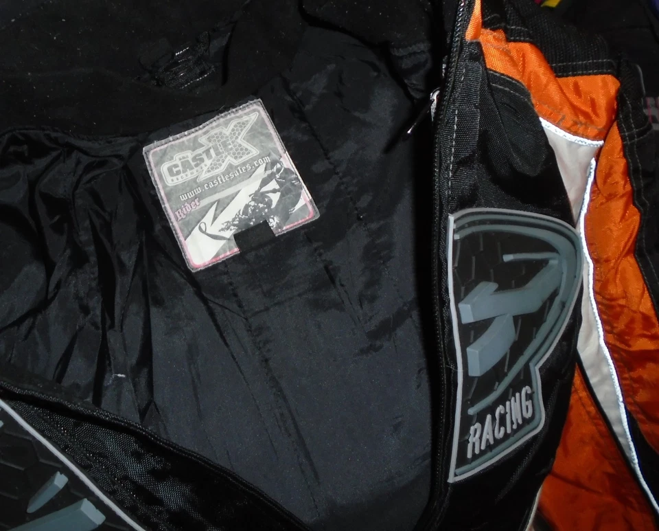 Castle X для взрослых средний гоночный снегоход куртка переключатель 07 оранжевый черный - Изображение 3 из 4