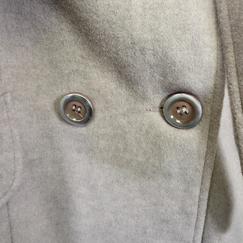 Cappotto vintage Beekman Place Pea donna M lana tortora pelliccia sintetica vecchi soldi senza tempo - Foto 11 di 20