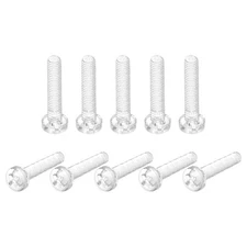 M3x16mm Plastic Phillips Bolts 100pcs PC Pan Head Machine Screws Transparent