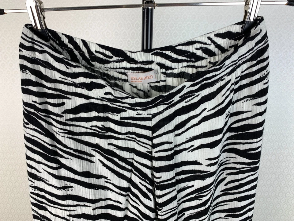IISLA & BIRD Gr. 38 Culotte Palazzohose schwarz weiß Animal Zebra Hosenrock 90A - Bild 4 von 4