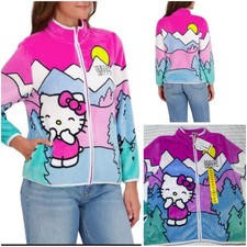Hello Kitty Women's Character Scenic Fleece Jacket Size Medium NEW!