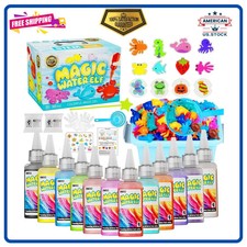 Magic Water Toy Elf Kit 12 Gels 12 Molds DIY STEM Craft Kids Toy Blue