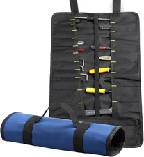 22 Pocket Tool Bag Canvas Wrench Roll up Pouch/Screwdriver Pliers Roller Compart