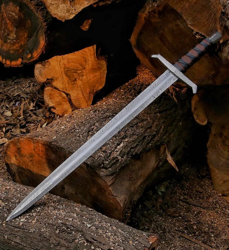 Espada Excalibur feita à mão personalizada com bainha - Imagem 2 de 3