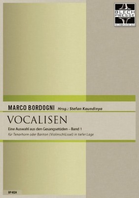 Musiknoten 33 Vocalisen von Bordogni als Etüden Nr 1 für Trompete Tenorhorn Solo