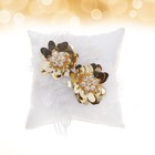  1PC Flower Design Ringkissen Eheringkissen Heiratspaar Ringhalter