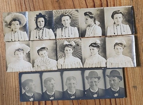 3 Photo Booth Strips Named Howard Family Julia Elsie William Ping Pong NJ Lynch