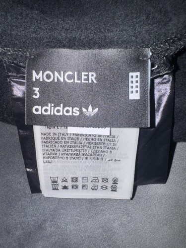 Moncler x Adidas Black Originals Fleece Hoodie Men’s Size Large - Picture 9 of 14