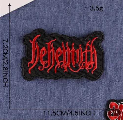 Verschiedene schwarz/rote Hard Rock Heavy Metal Band Musik Bügelbild gestickte Patches - Bild 5 von 11