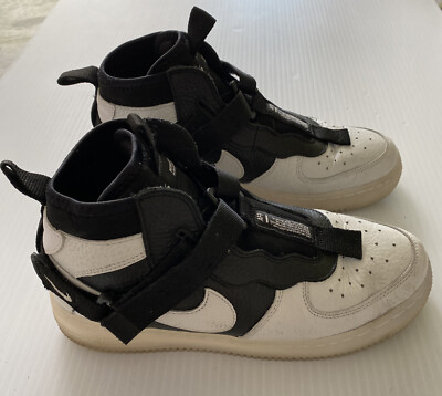 Nike Air Air Force AQ-3639-100 Youth Size Black White - Main Image