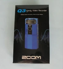 Zoom Q3 Handy Video Recorder Camera Camcorder 2GB SD Card Accessory Blue