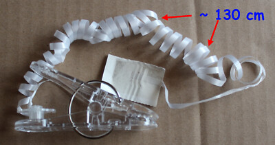 Vier x Ballongewicht Klammer, 16 g, Ballon Clip mit Schnur ~130cm -  Folienball