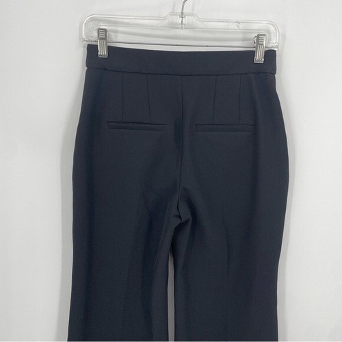 Express Editor Black flare trouser Dark Academia Dress Pants Sz 0R 6470 - Picture 4 of 9