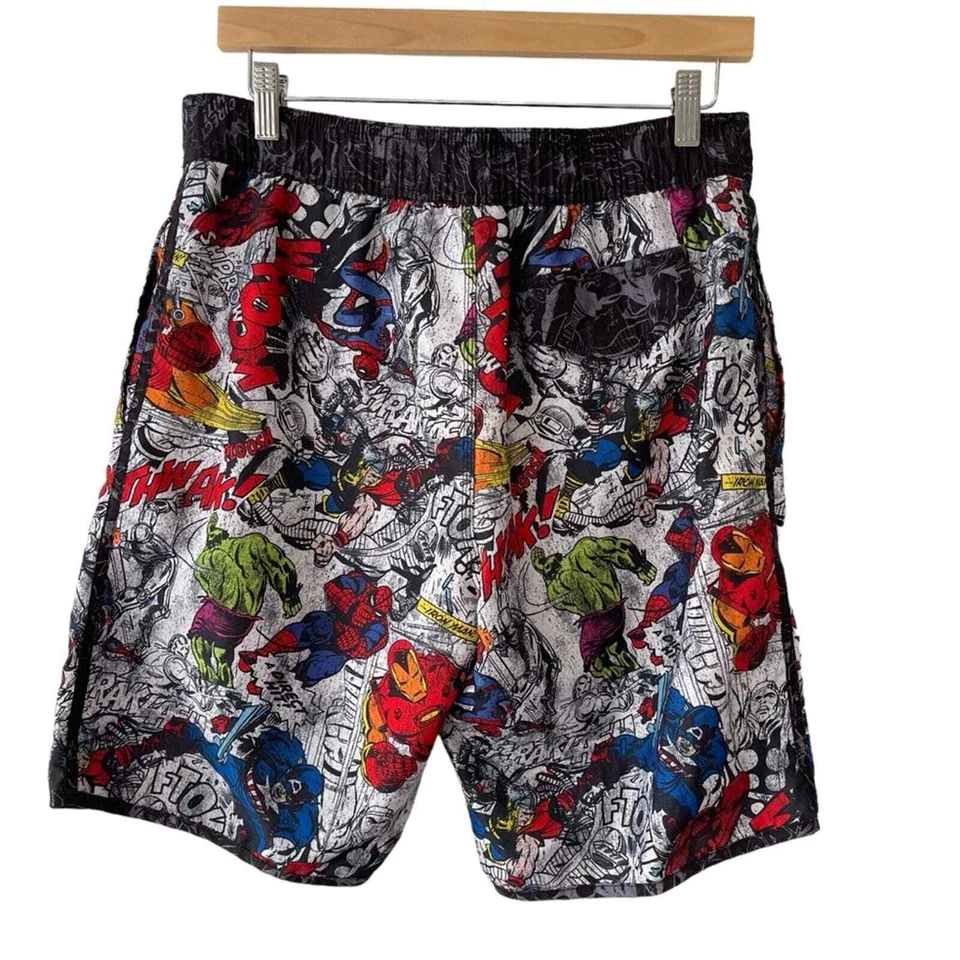Marvel Swim Trunks Shorts Men’s Medium Pocket Super Heroes - Image 2 of 4