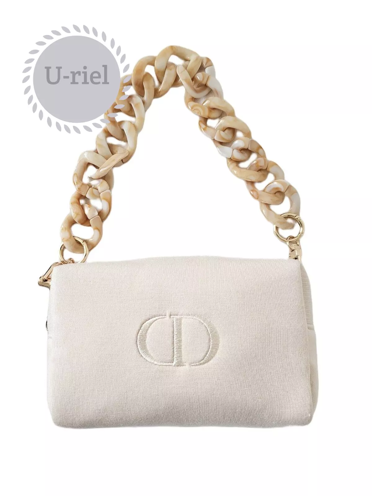 Sac pochette Dior rose clair caché pour sac 