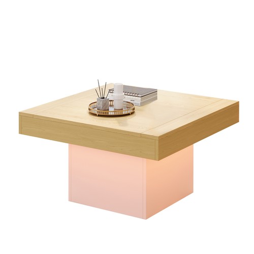 Hochglanz Couchtisch Sofatisch Wohnzimmertisch Beistelltisch mit LED Beleuchtung - Bild 12 von 23