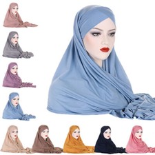 Muslim Women Hijab Turban Instant Headscarf Shawl Wrap Scarf Full Cover Scarves