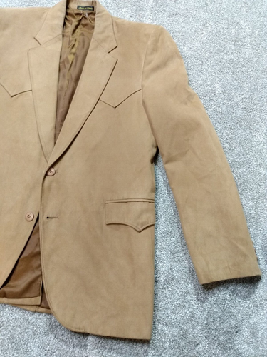 Circle S Western Blazer Cowboy Jacket Men’s 42R Camel Texas, Dallas Ranch - Picture 3 of 7