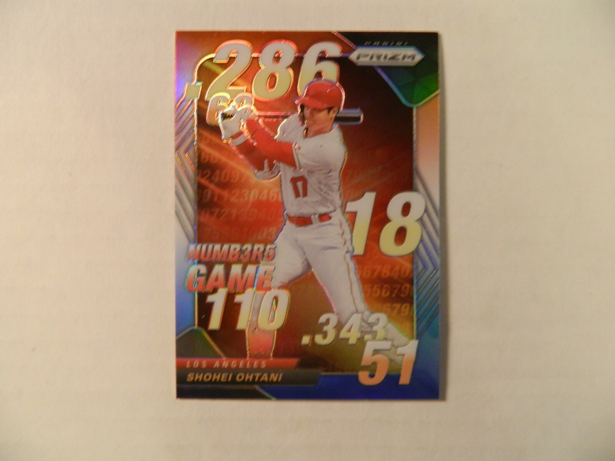 2020 Panini Prizm Red White Blue Numbers Game Card of Shohei