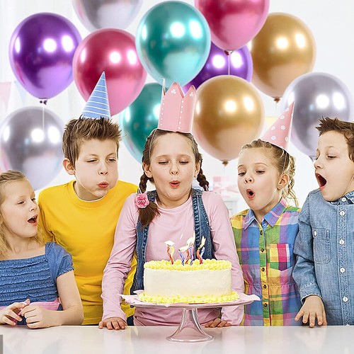 Large 90cm Chrome Metallic Latex Retro Balloons Wedding Birthday Party Balloon - Picture 2 of 20