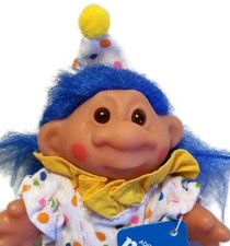 Dam Norfin Troll Doll Clown 6" Blue Hair NWT