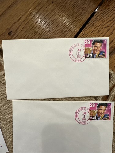 1993 USPS Elvis Stamps and 4 Date Stamped Envelopes On Release Date 1/8/93 - Picture 2 of 11