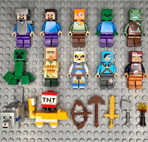 Lego Minecraft Minifigures Lots and Accessories - Picture 9 of 21
