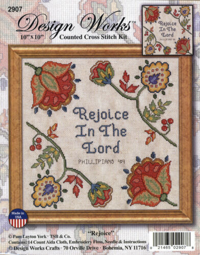Kit de punto de cruz ~ Design Works Rejoice In The Lord Inspirational Saying #DW2907 - Imagen 3 de 4